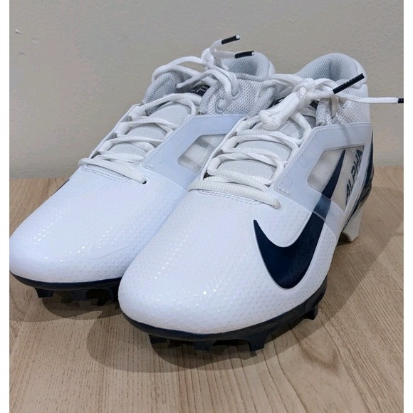 Mens Size 8.5 Nike Alpha Menace 4 Pro White Navy Blue Football Cleats FD7037-104 main image 4